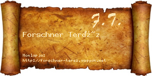 Forschner Teréz névjegykártya